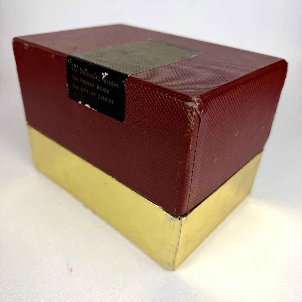 Vintage 1954 Library of Catholic Devotion 3 Book Box Set Catholic Press Chicago